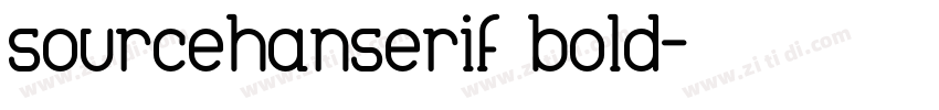 sourcehanserif bold字体转换